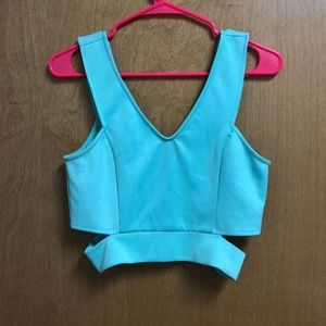 Mint green crop top